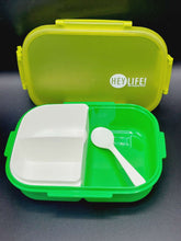 3 Compartment Lunch Box with Spoon, High Quality BPA free Food Container, suitable for school kids, office employees and travel